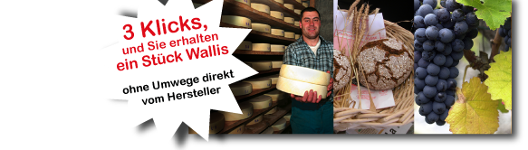 3 Klicks und Sie erhalten ein Stücck Wallis